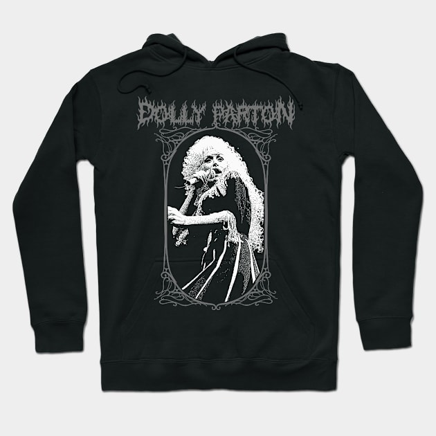 Dolly Parton Metal Style Hoodie by theloudandnoisy